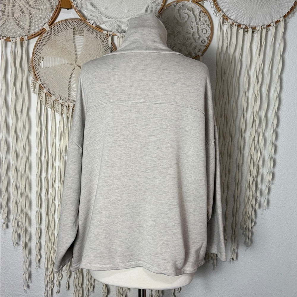 Poetry Oatmeal Color Funnel Neck Pullover Casual Sweatshirt Size Us18 — image 6 of 8